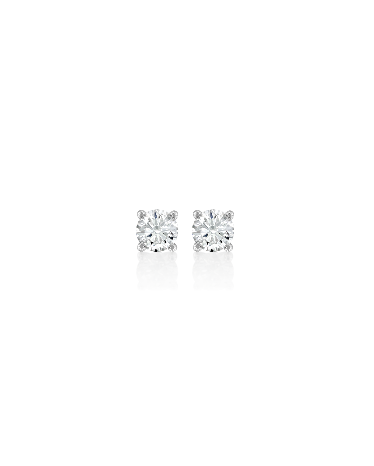 Martina Gold earring 4mm White Diamond
