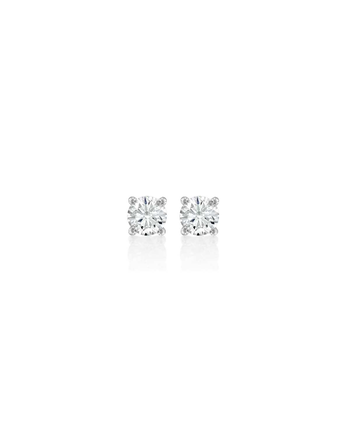 Martina Gold earring 4mm White Diamond