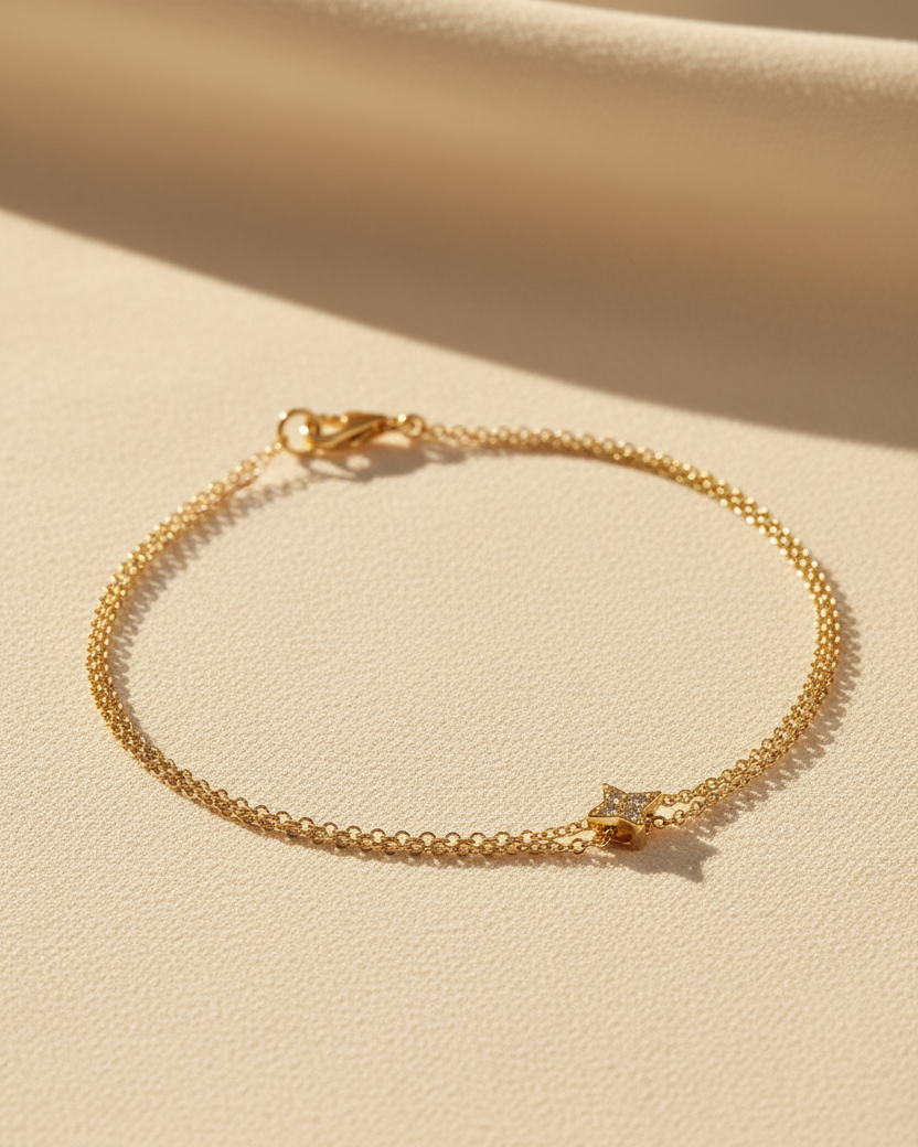 Neptune Gold Bracelet With Diamonds