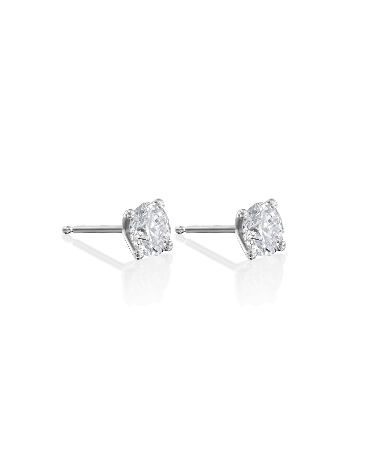 Martina Gold Earring 5mm White Diamond