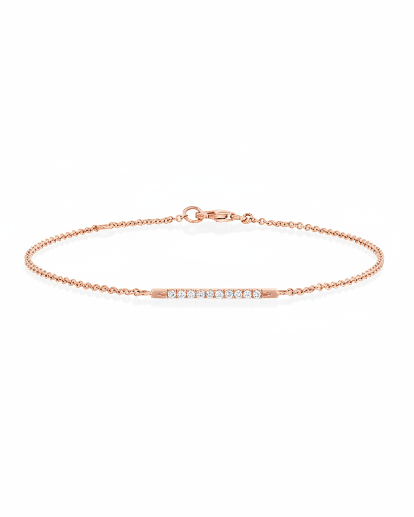 Andrea Gold Bracelet Set With White Diamonds