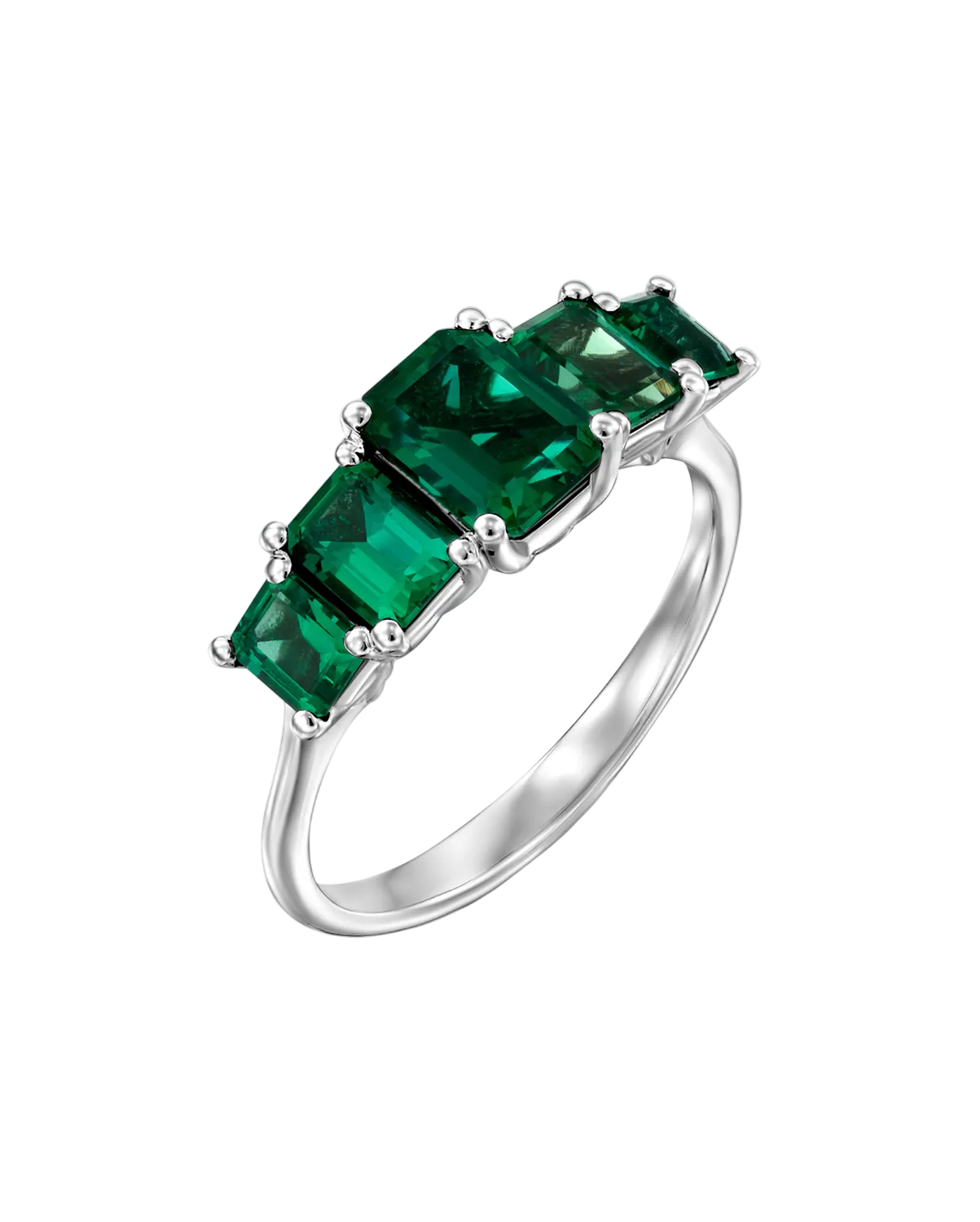 Alexandrina Gold Ring With Emeralds