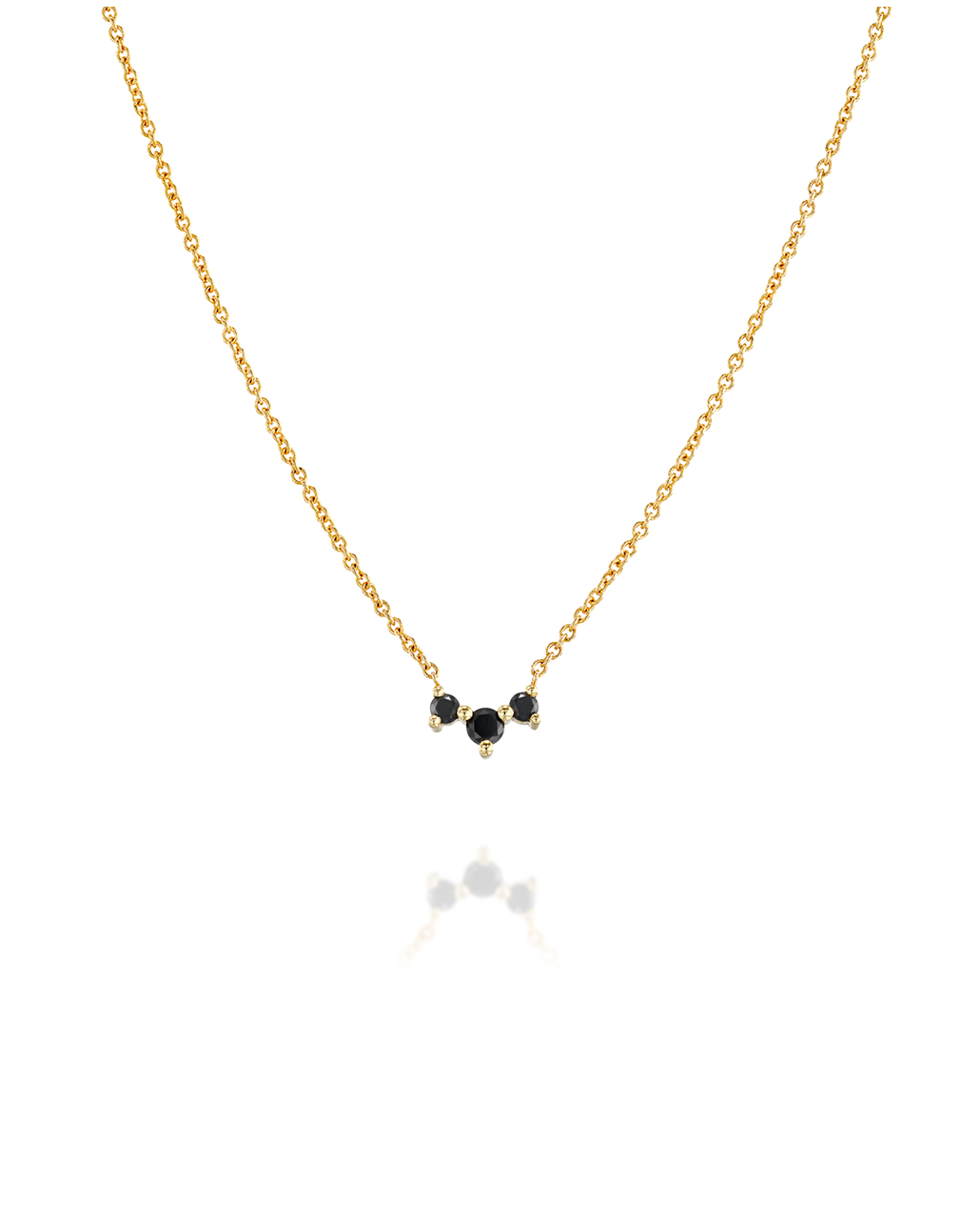 Frida Necklace with Black Diamonds