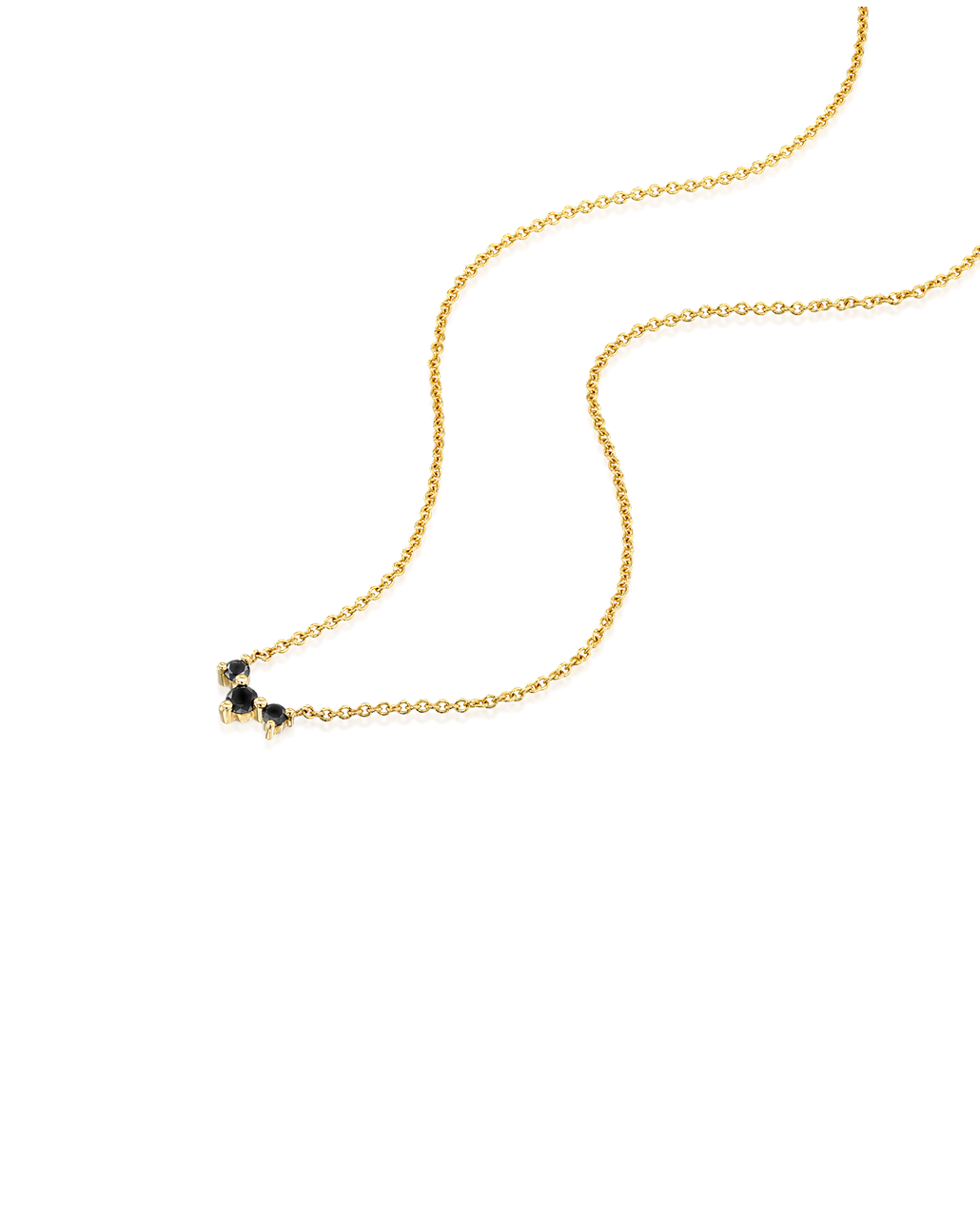 Frida Necklace with Black Diamonds