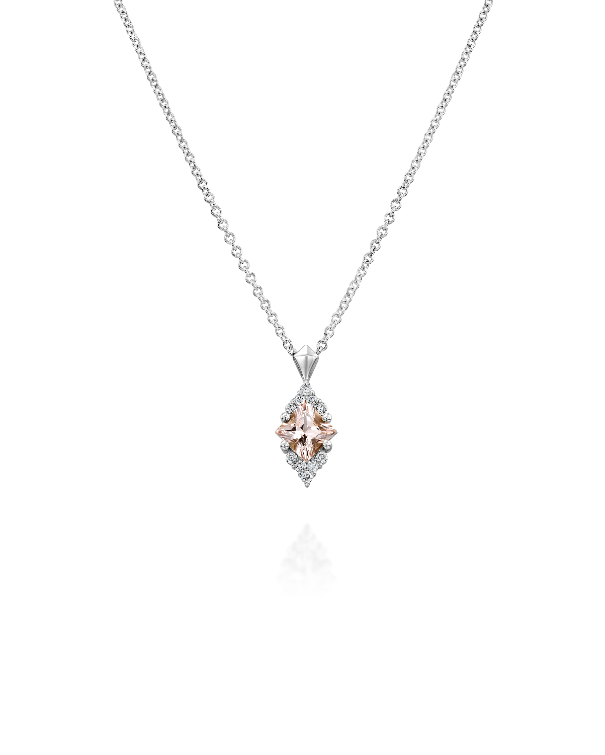 Juliette Necklace With Diamonds and Morganite