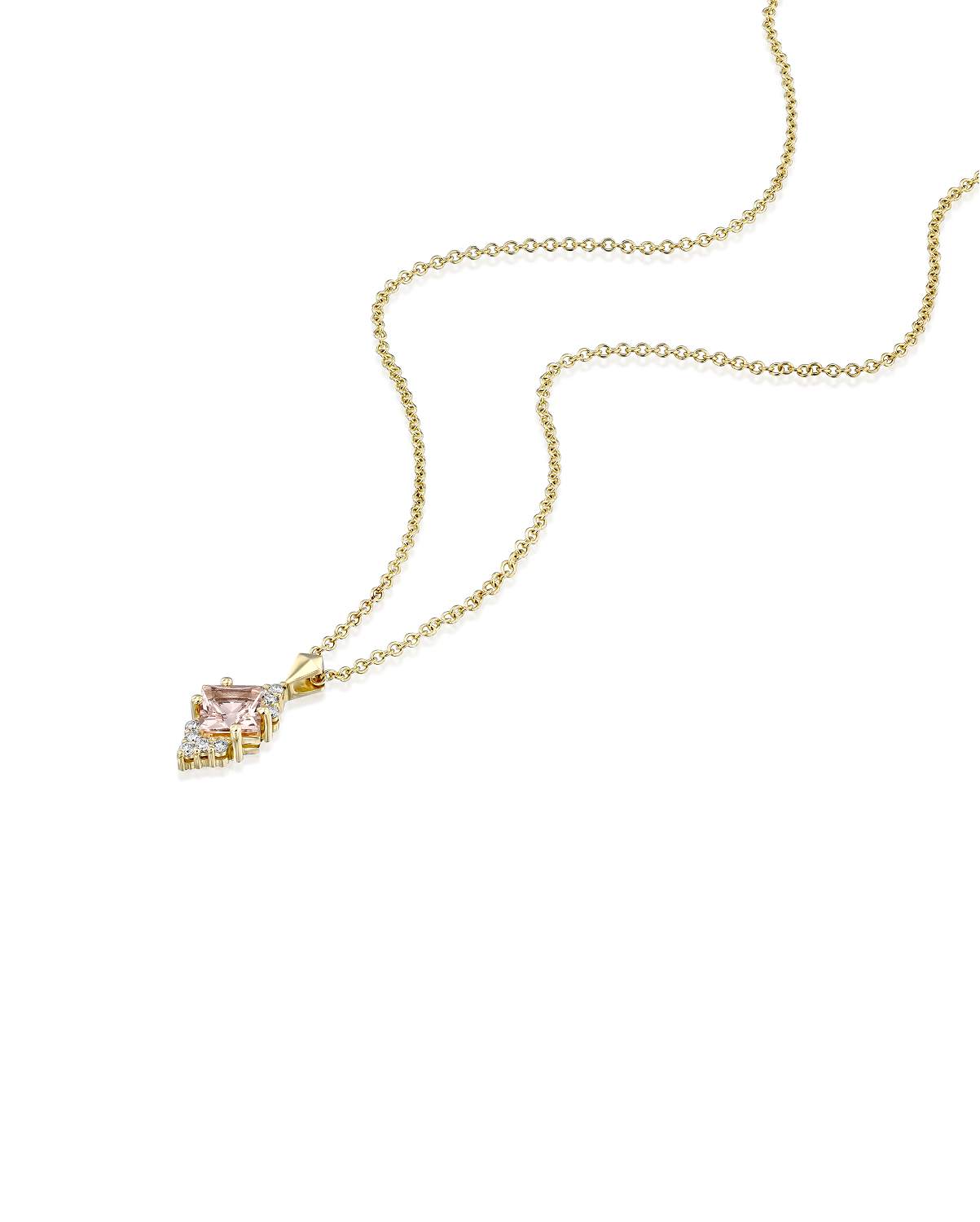 Juliette Necklace With Diamonds and Morganite