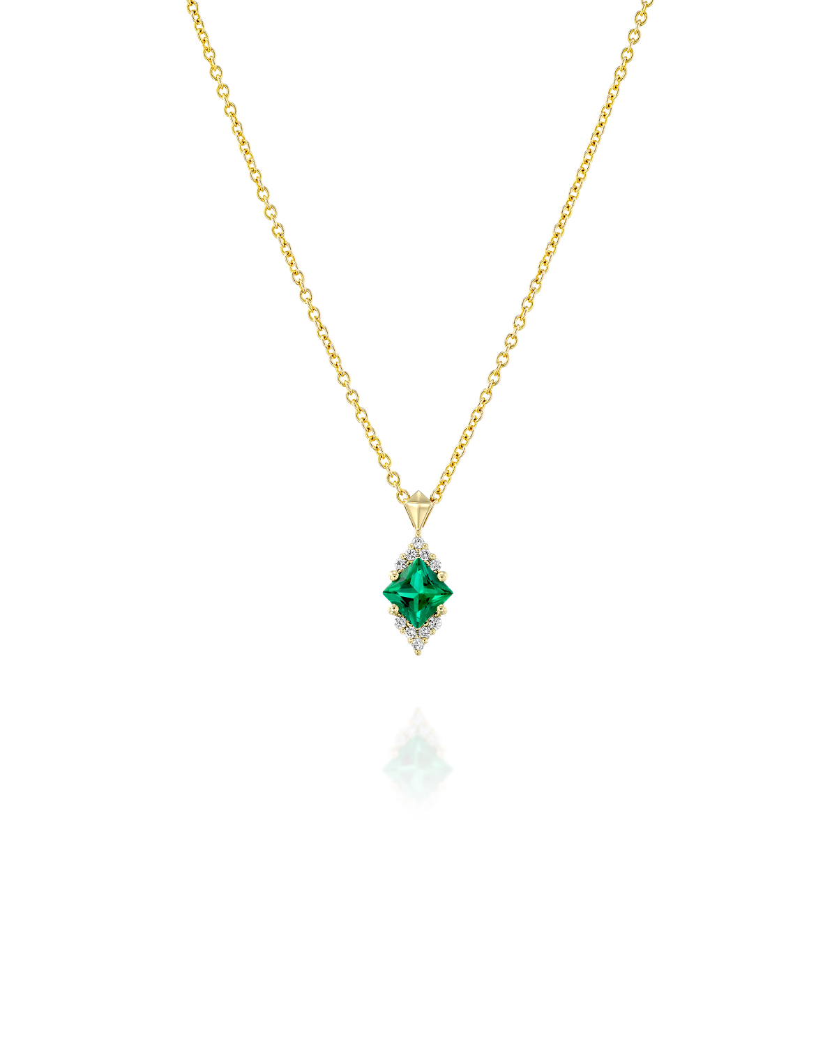 Juliette Necklace With Diamonds and Emerald