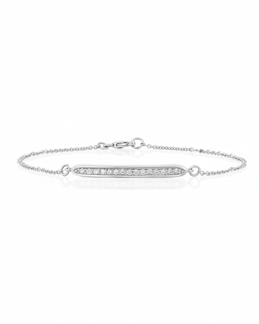 Florence Gold Bracelet White Diamonds
