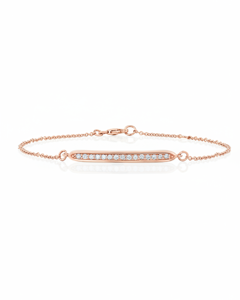 Florence Gold Bracelet White Diamonds
