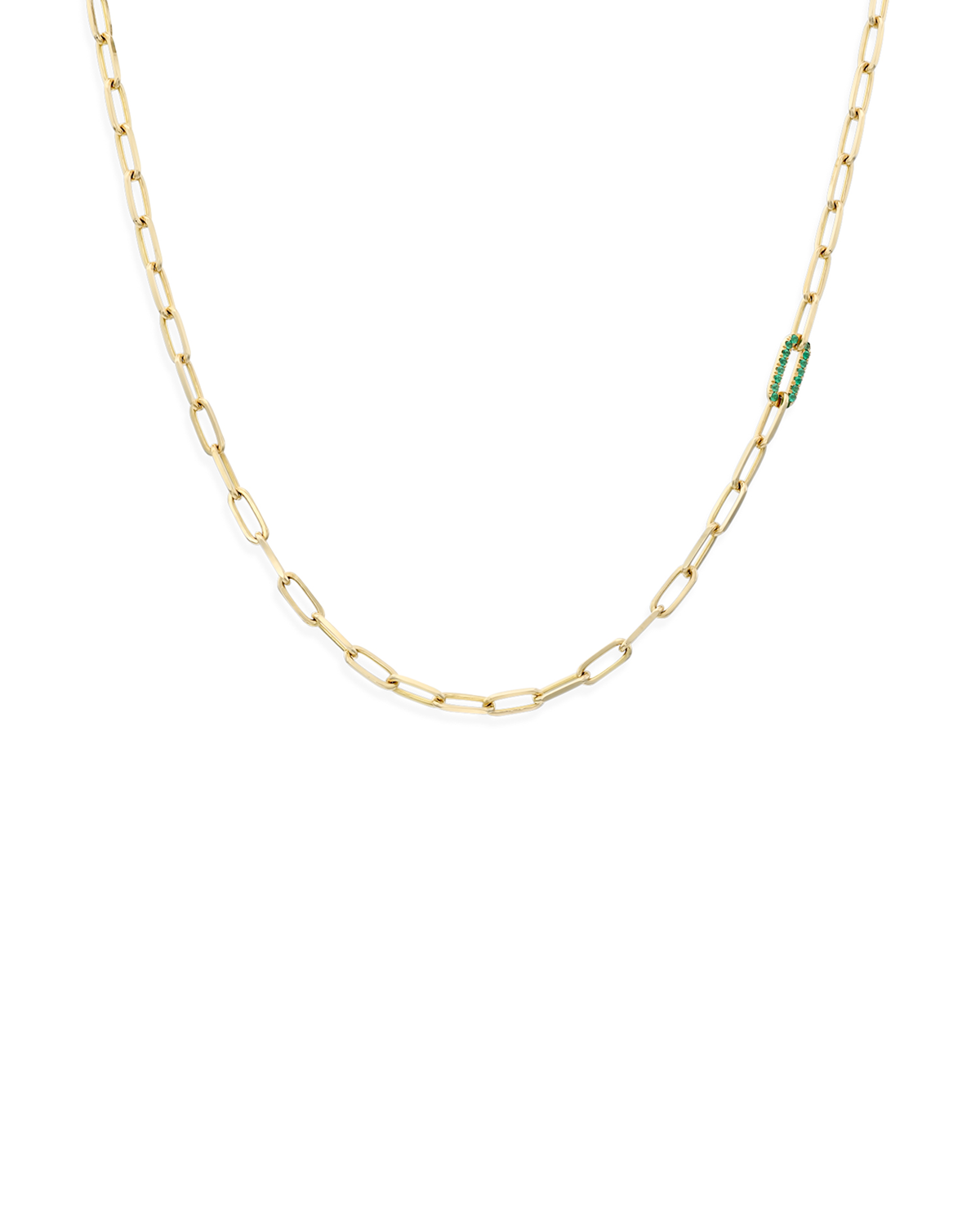 Staples Necklace Emerald