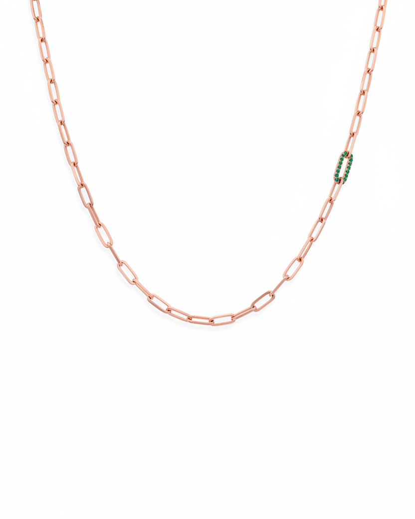 Staples Necklace Emerald