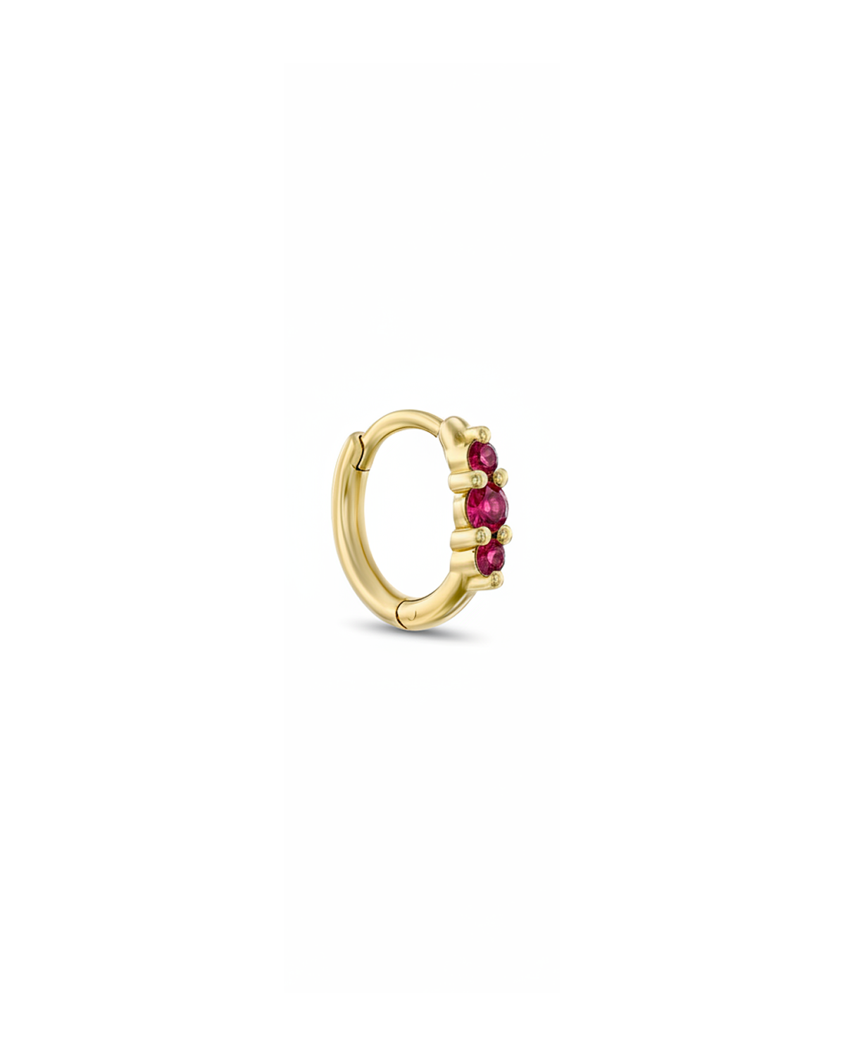 Audrey Mini Hoop With Ruby