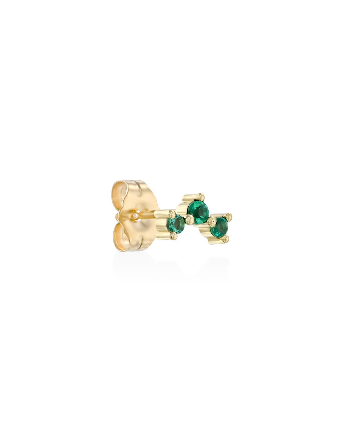 Frida Emerald Gold Earring