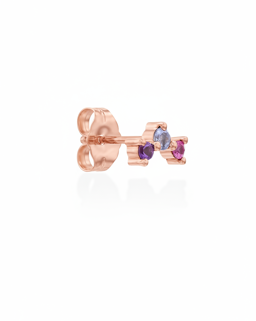 Frida purple rainbow Earring