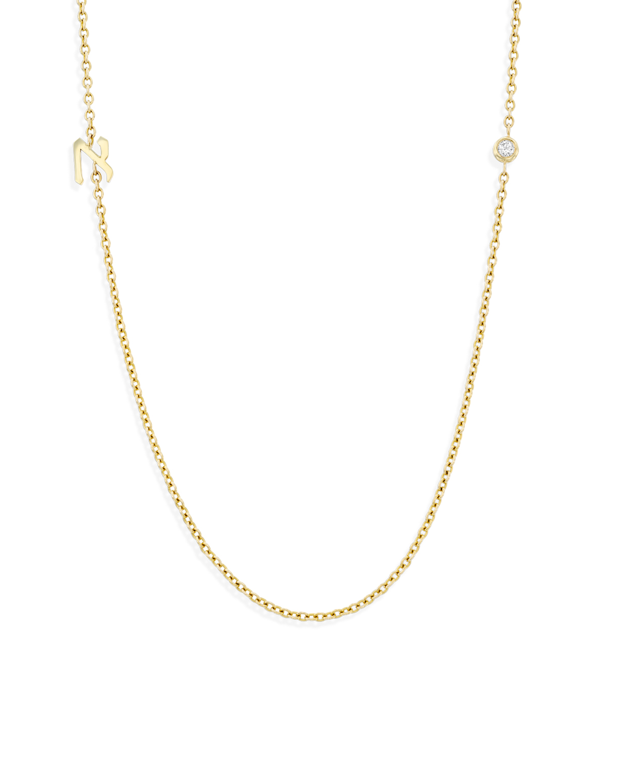Floating letter Necklace With Alex