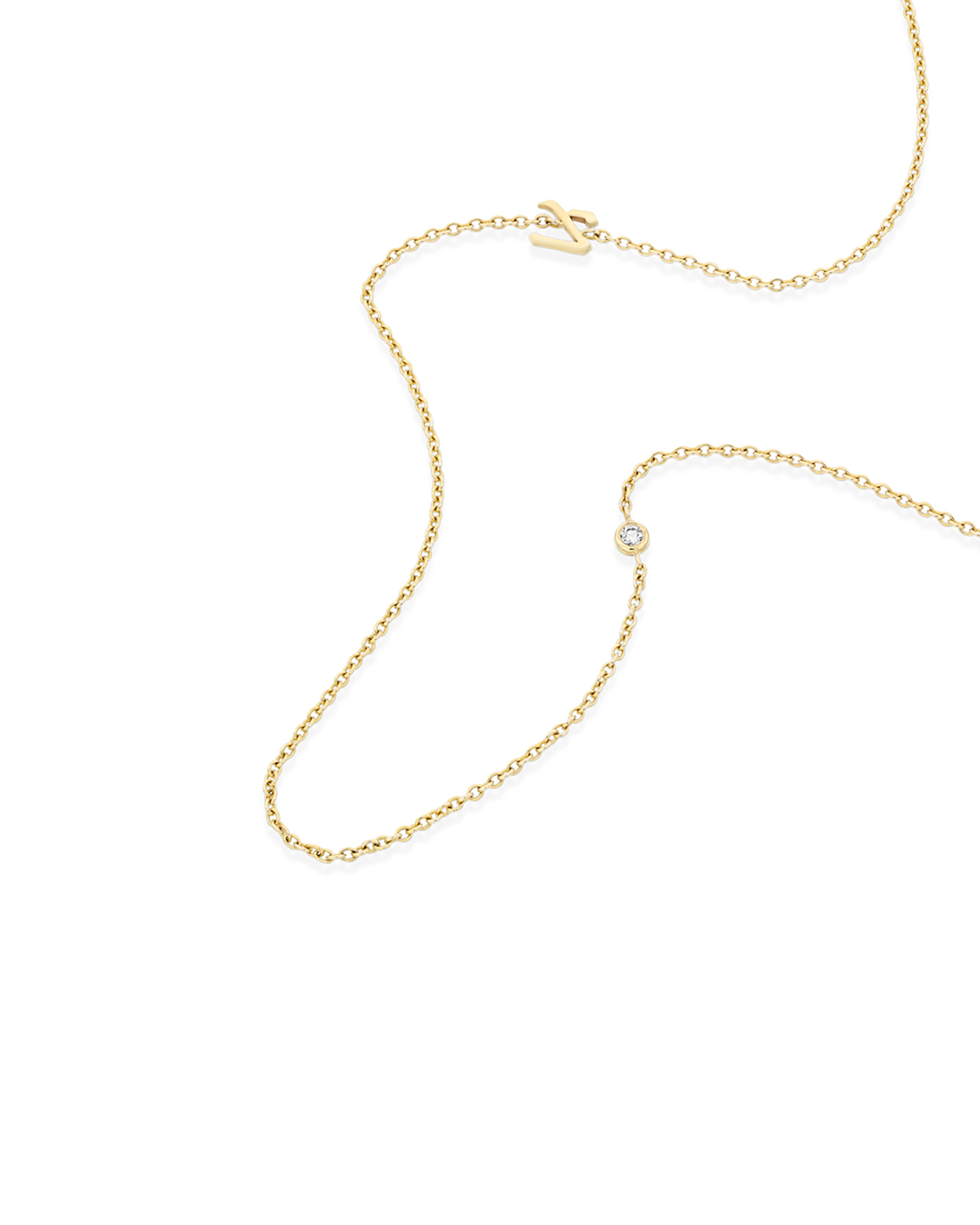 Floating letter Necklace With Alex