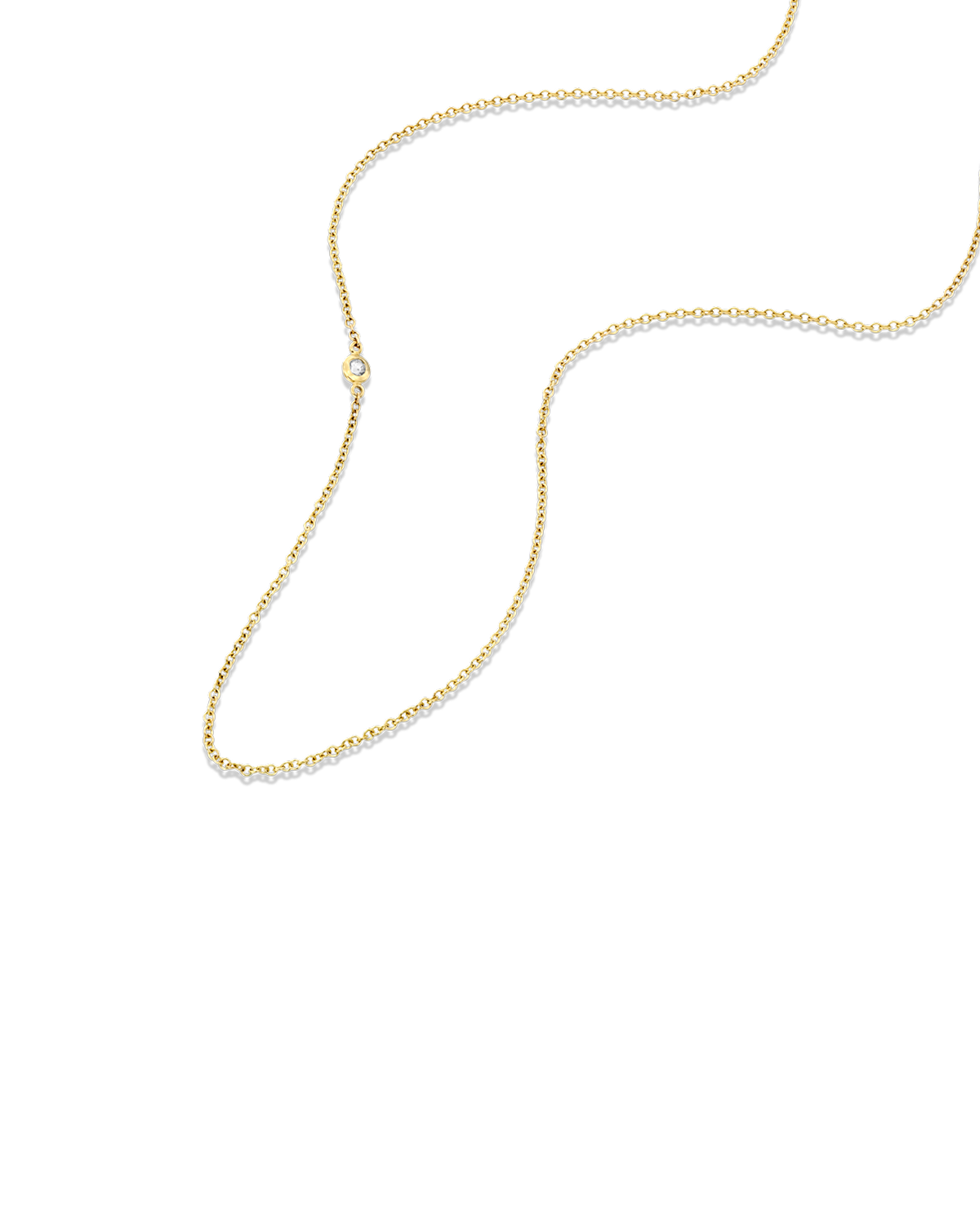 Alexis gold Necklace with White Diamond