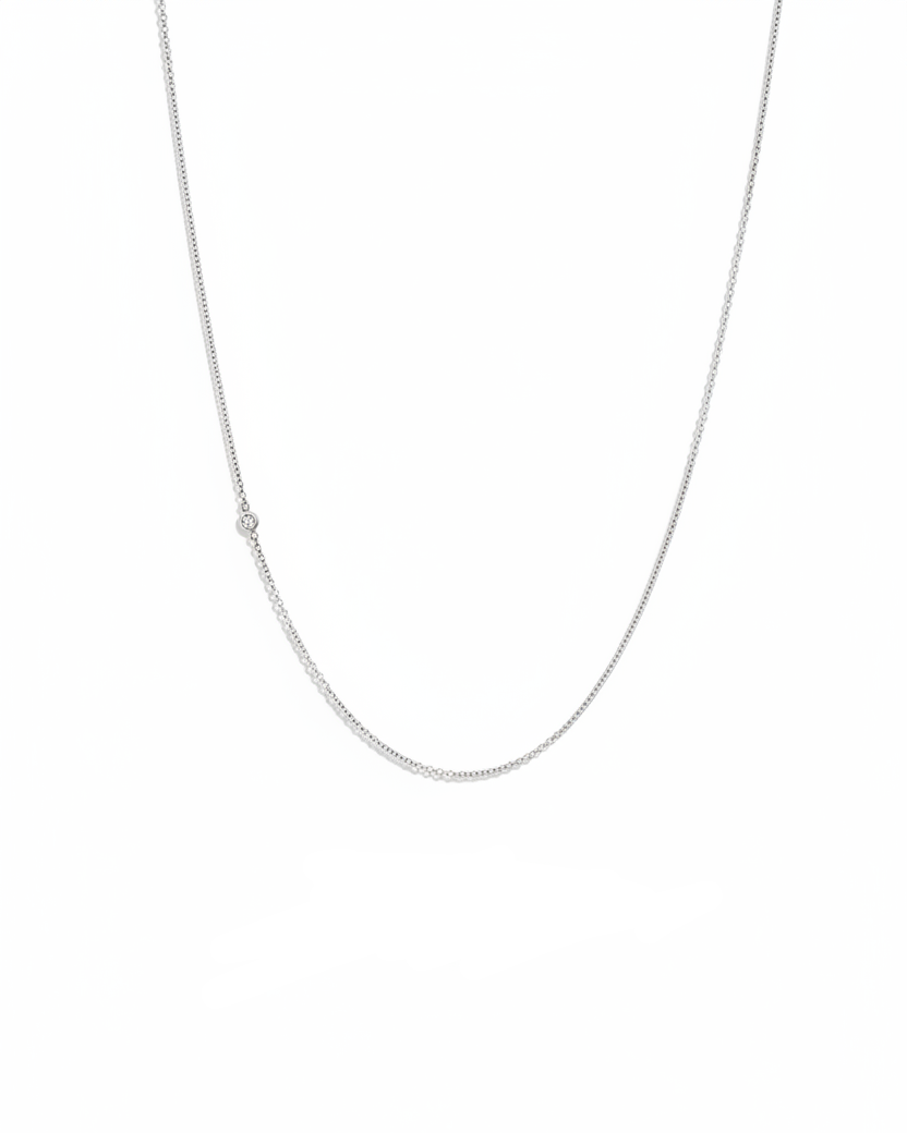 Alexis gold Necklace with White Diamond