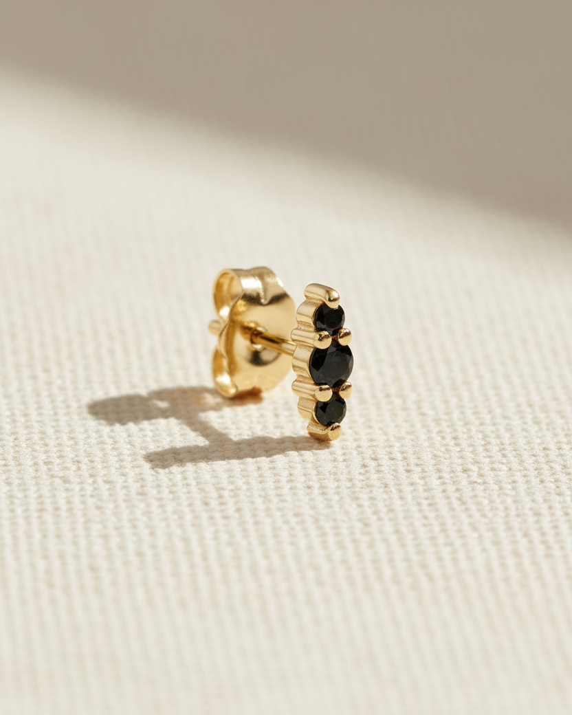 Audrey Earring Black Diamonds