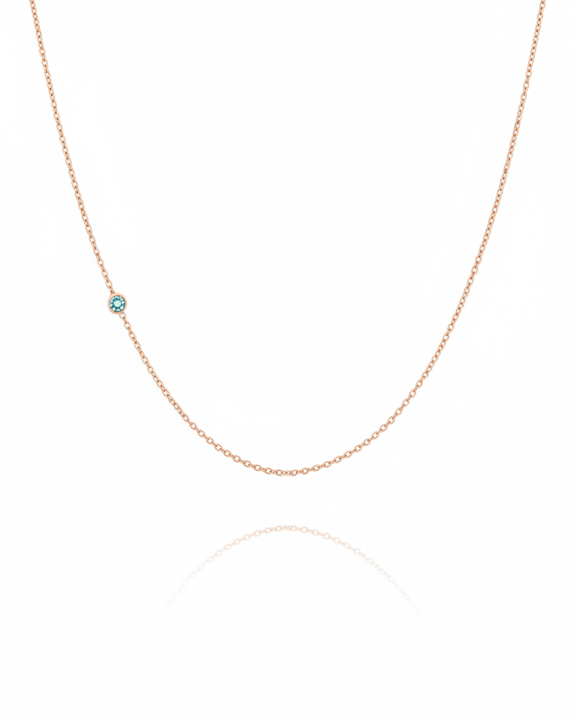 Alexis Aquamarine gold Necklace
