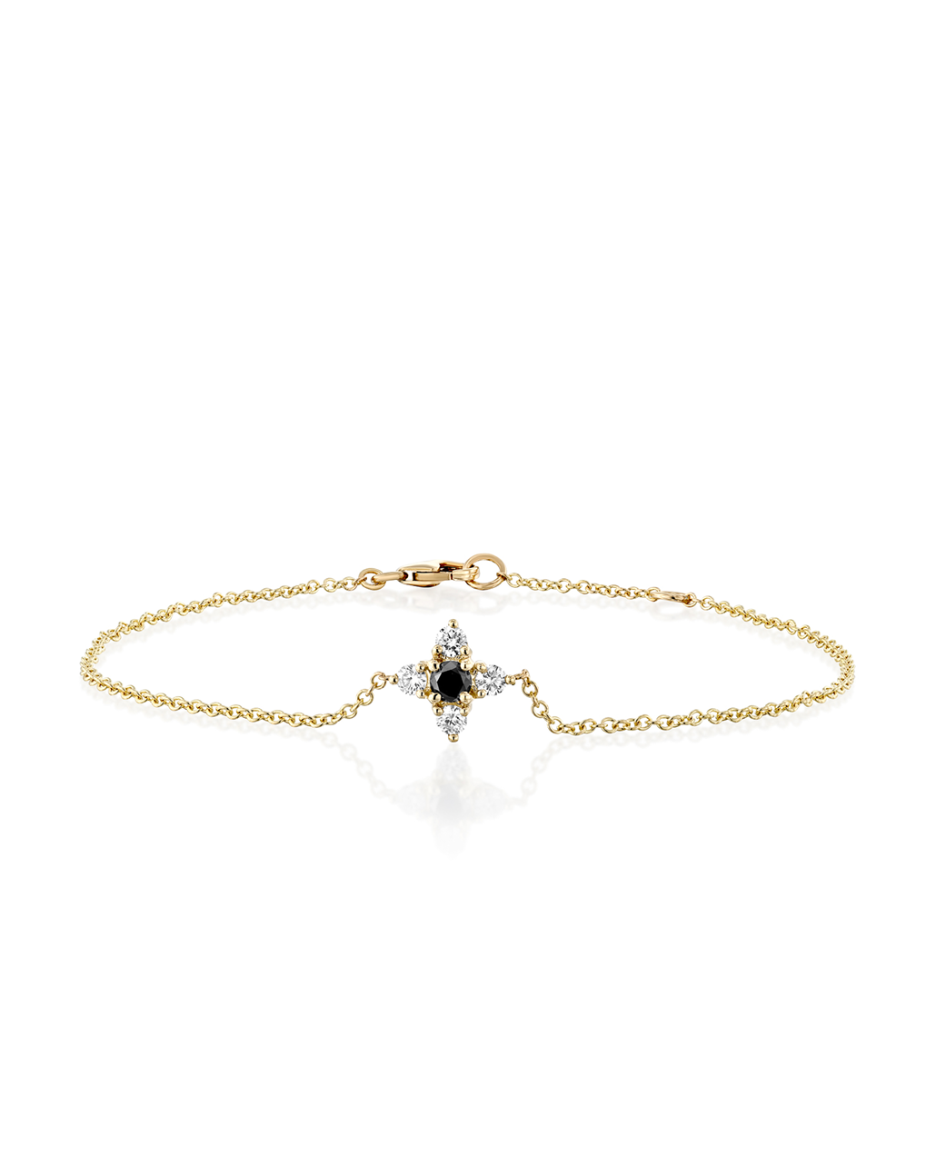 Natalia Gold Bracelet Black & White Diamonds