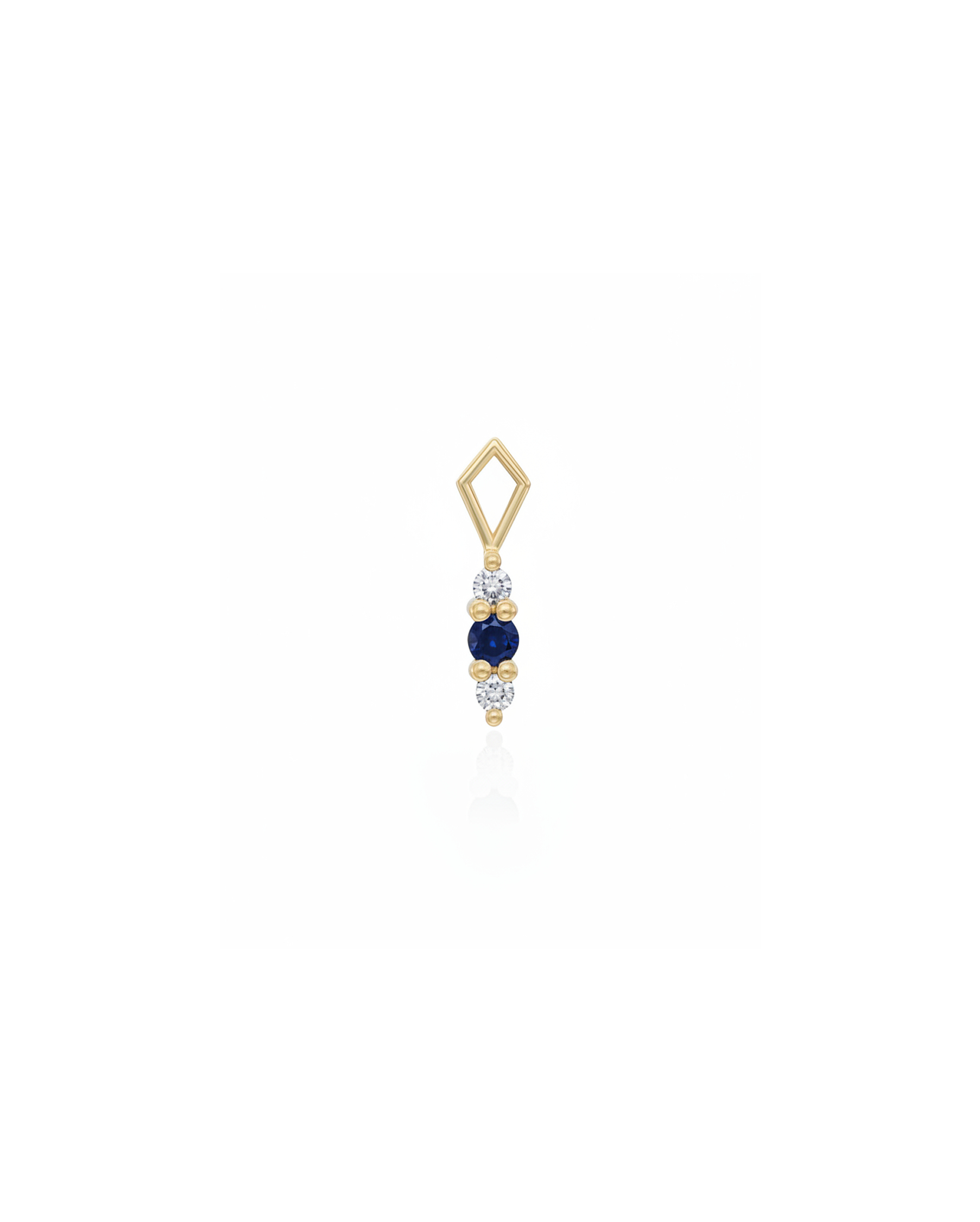 Audrey charm Sapphire and white diamonds