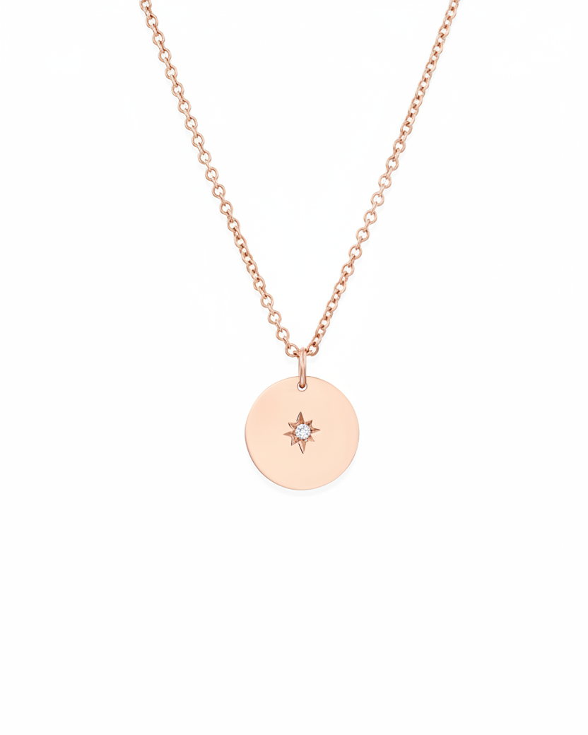 Chiara Gold Necklace with Star Setting