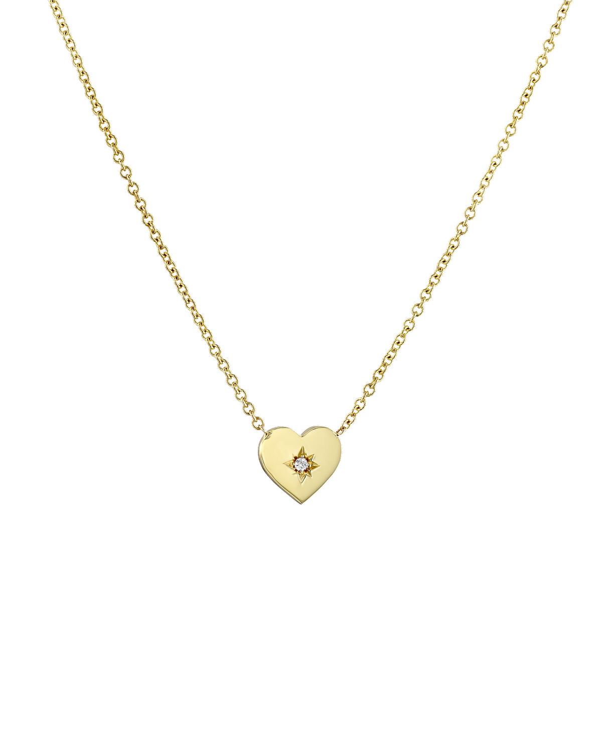 Heart Necklace White Diamond