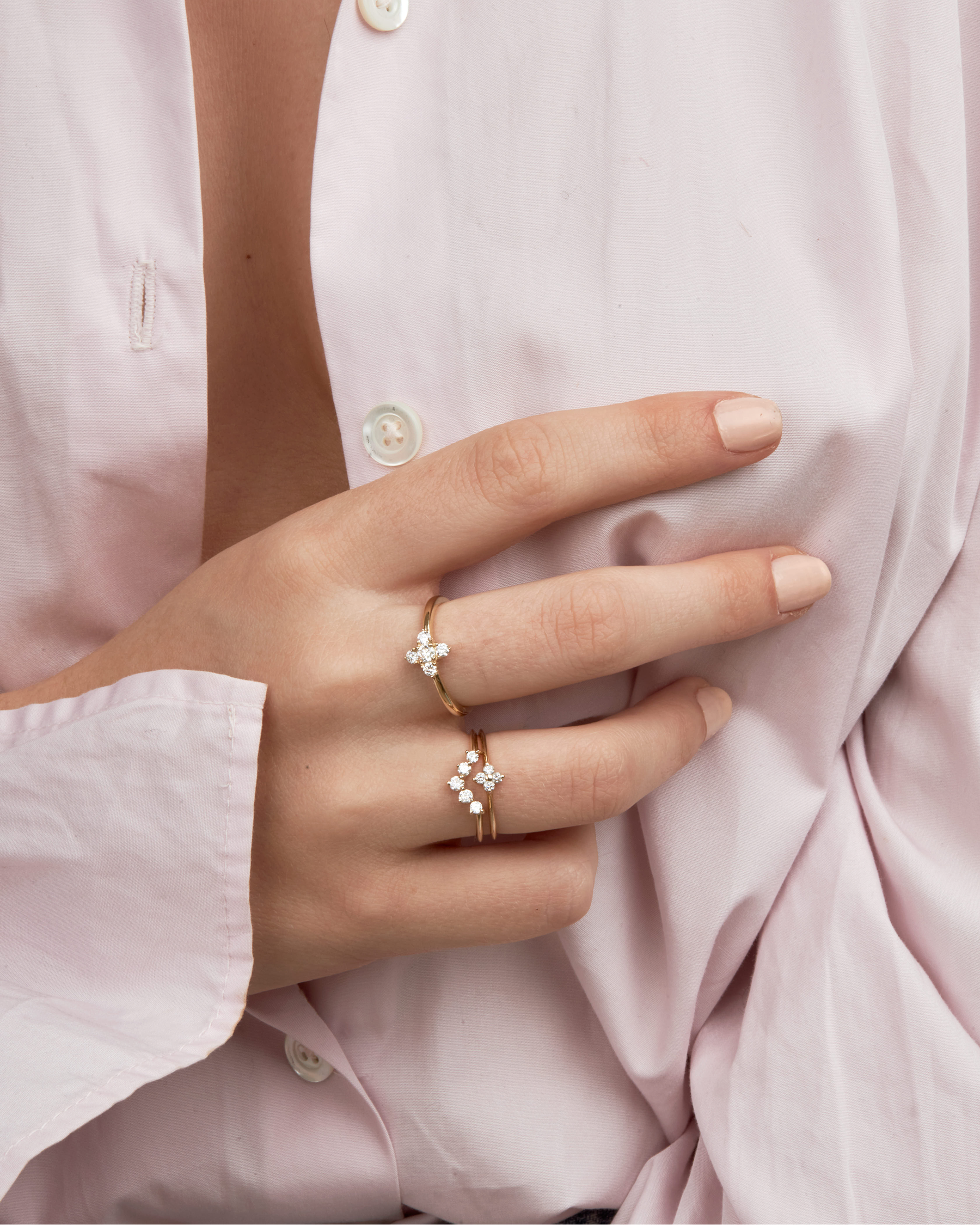 Beth Gold Ring With White Diamonds