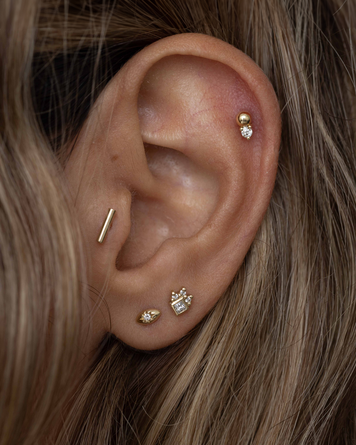 Valerie Piercing Gold Earring