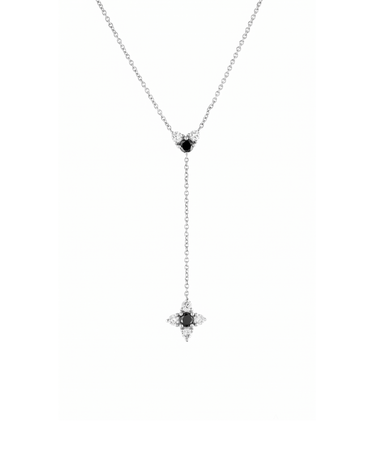 Alexandra Gold Necklace Black & White Diamonds