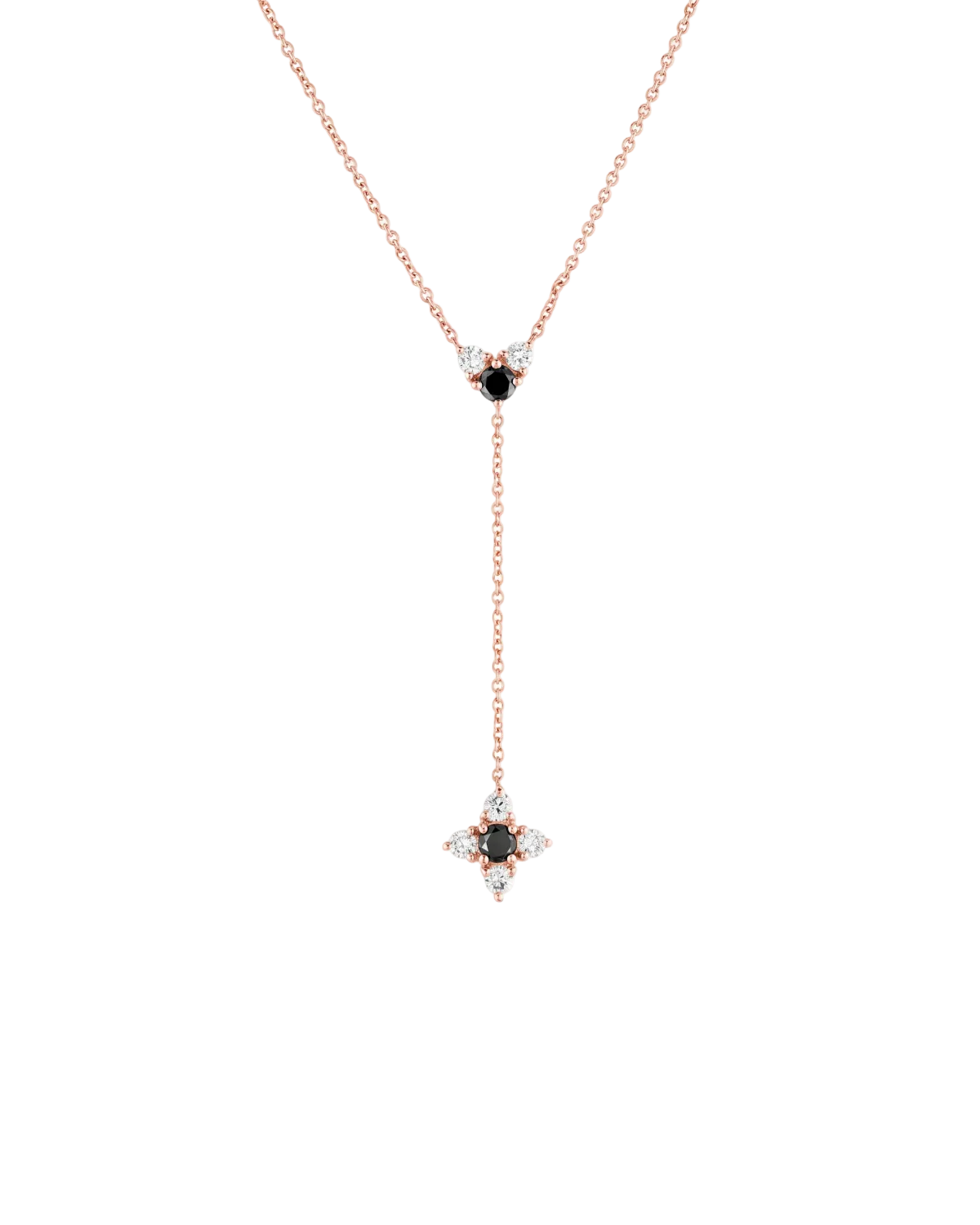 Alexandra Gold Necklace Black & White Diamonds