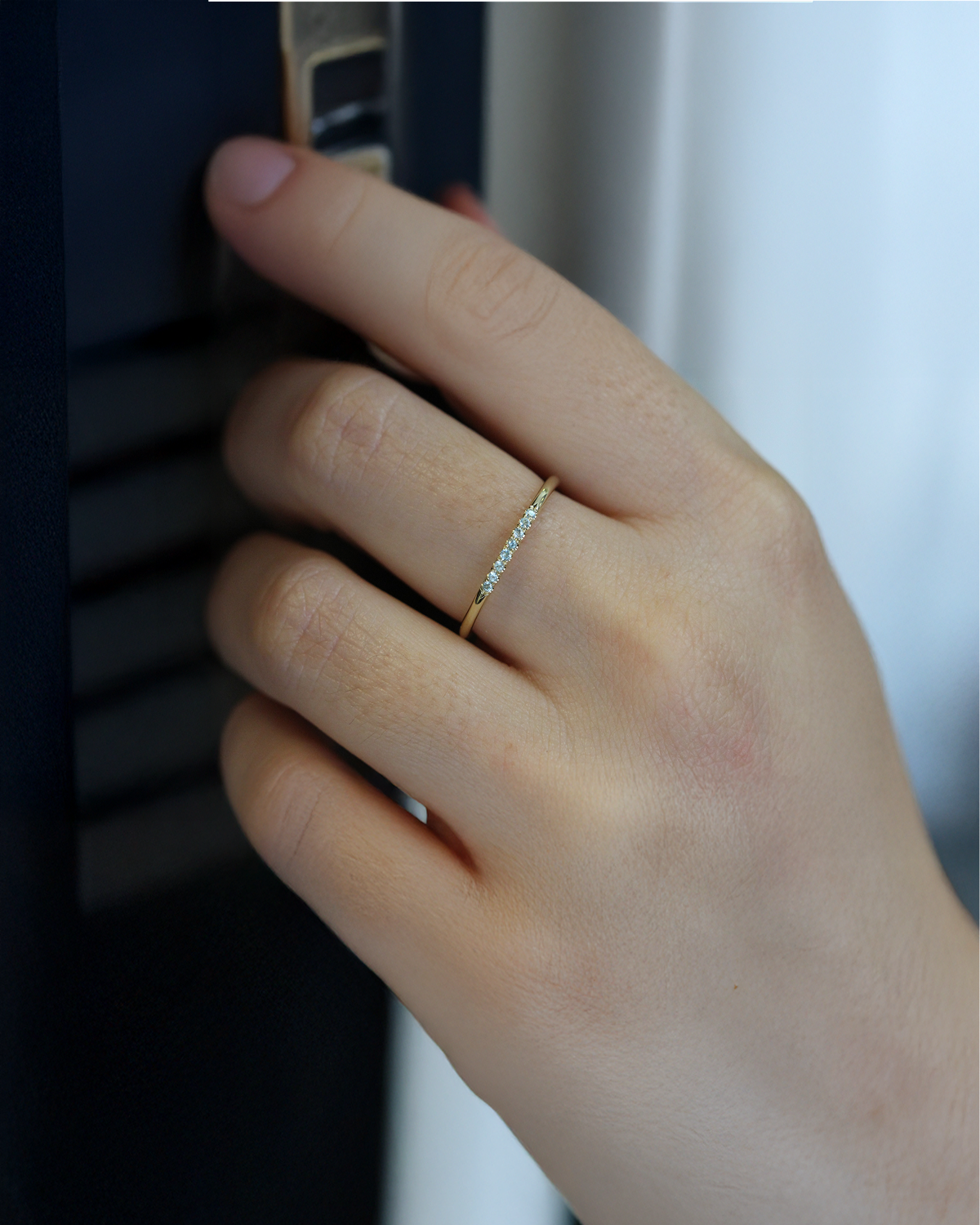 Kelly ring with Blue Topaz - Swiss