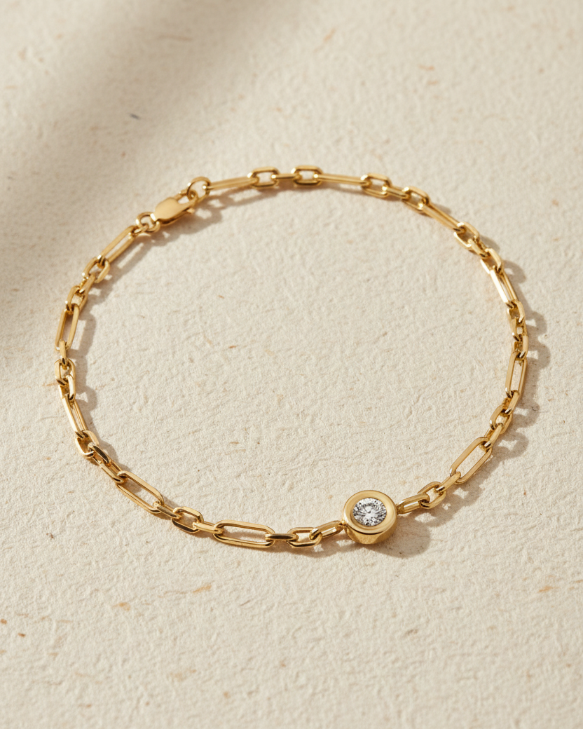 Tres Bracelet With White Diamond