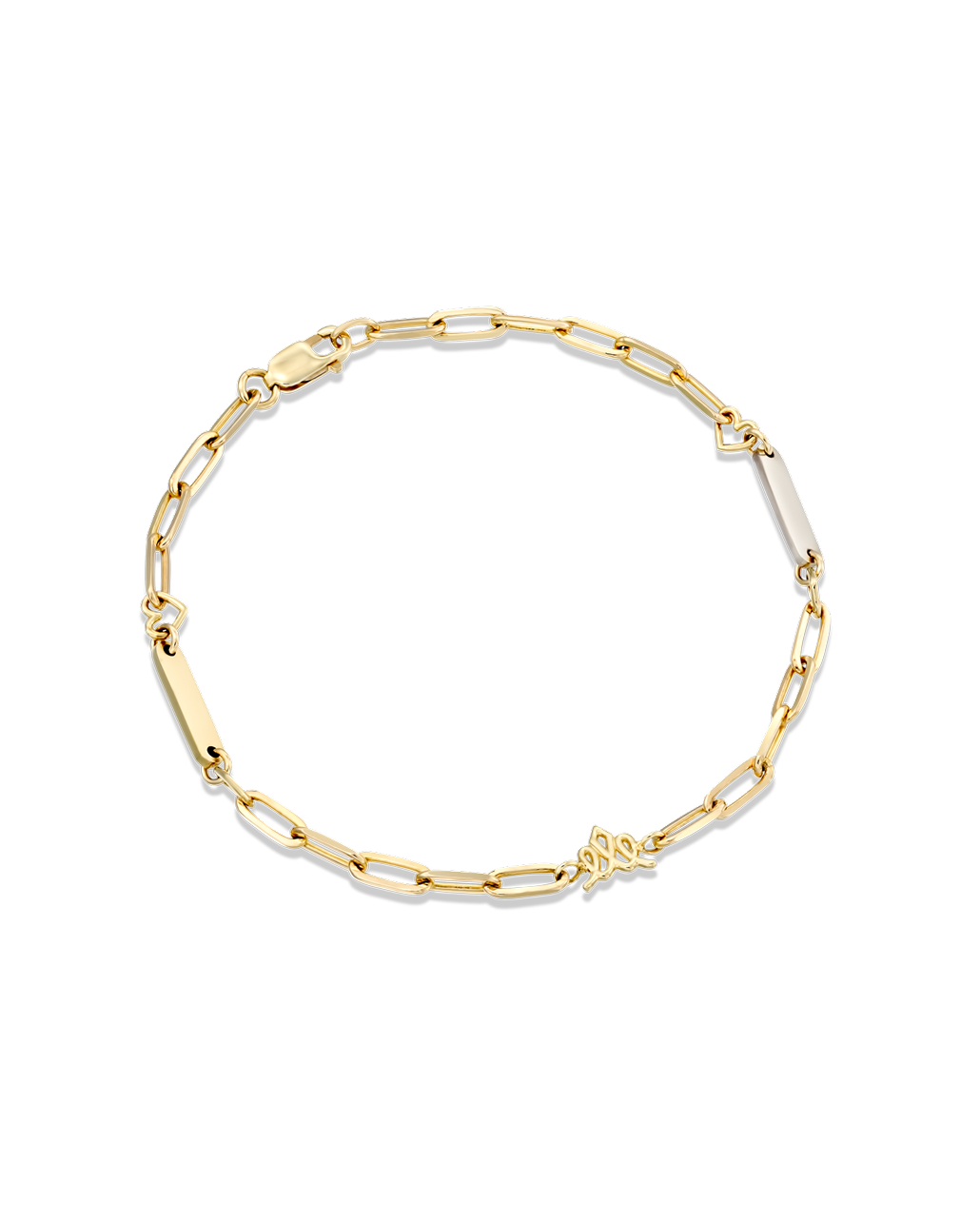Hearts and Names chain bracelet