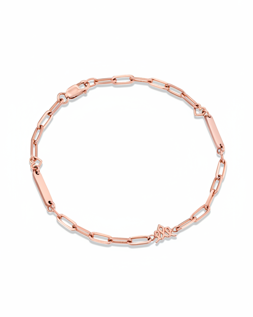Hearts and Names chain bracelet