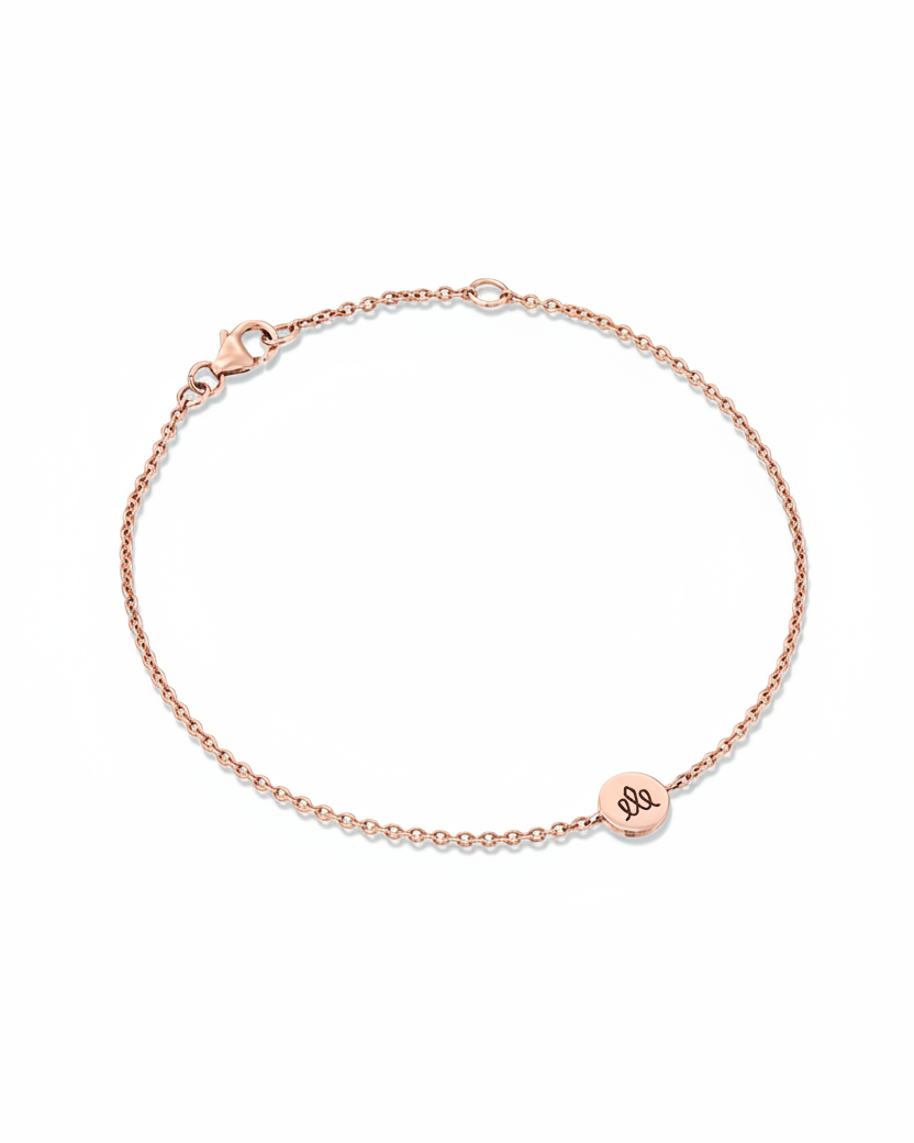 Round Crown element gold chain bracelet