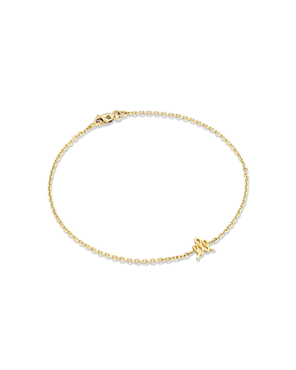 Crown gold chain bracelet