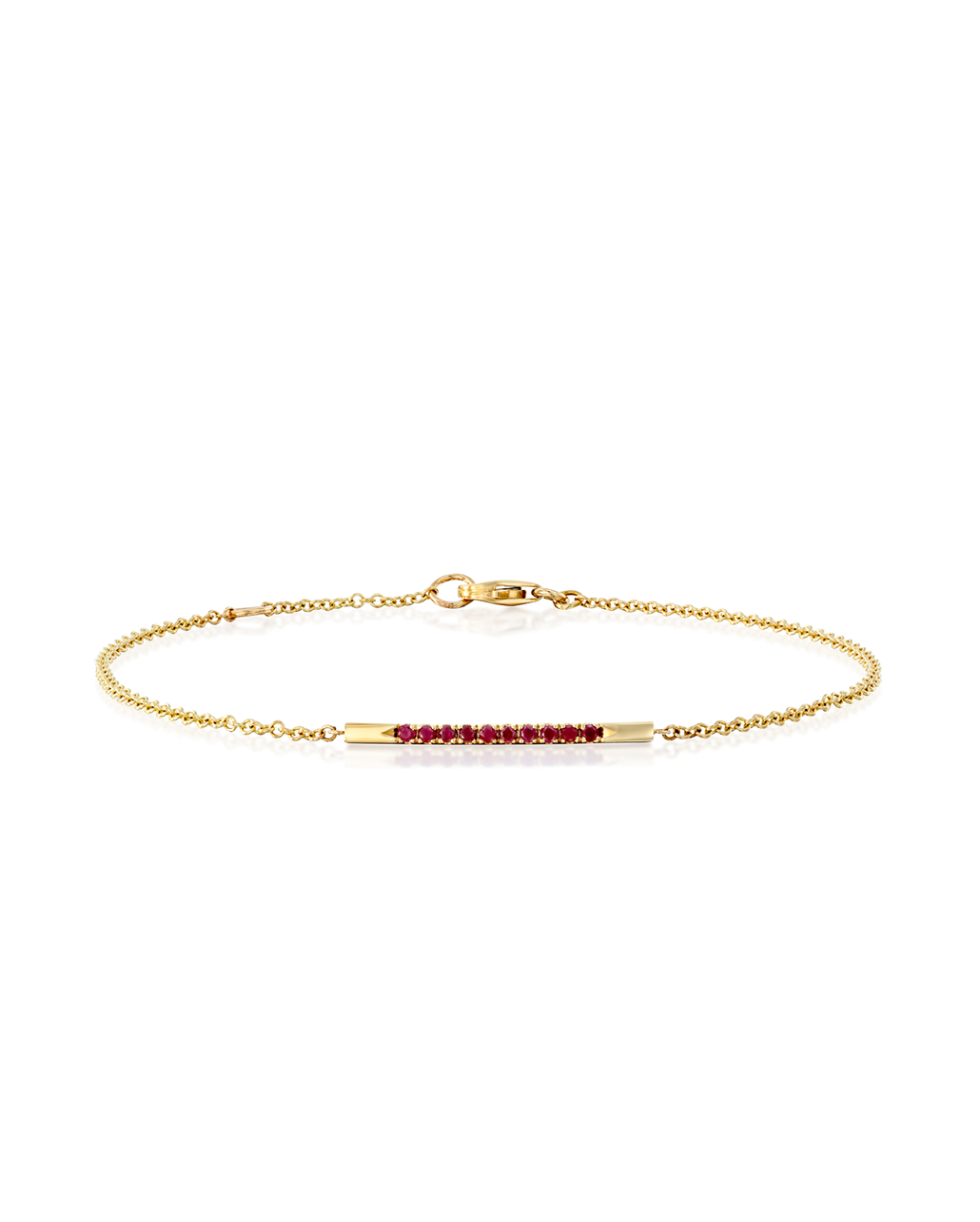 Andrea  Gold Bracelet Set With rubies