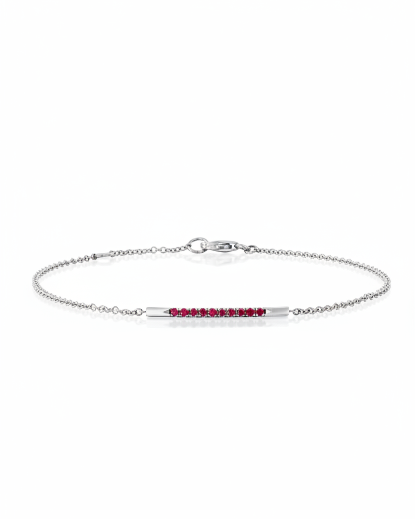 Andrea Gold Bracelet Set With rubies