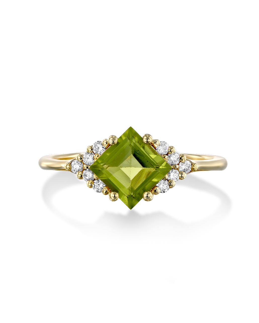Juliette Ring With Diamonds and peridot