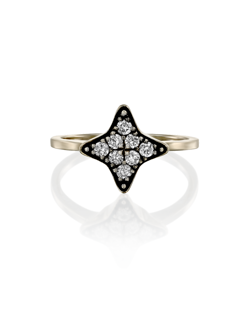 Cassiopeia Gold Ring White Diamonds
