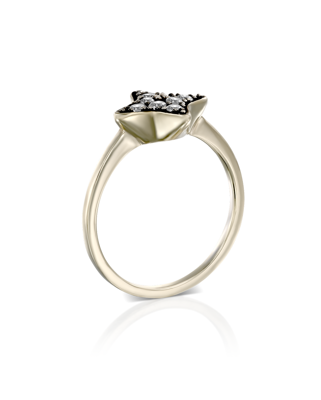 Cassiopeia Gold Ring White Diamonds