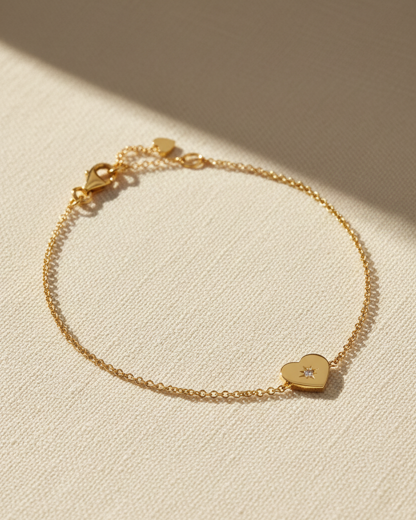 Heart Bracelet white diamond