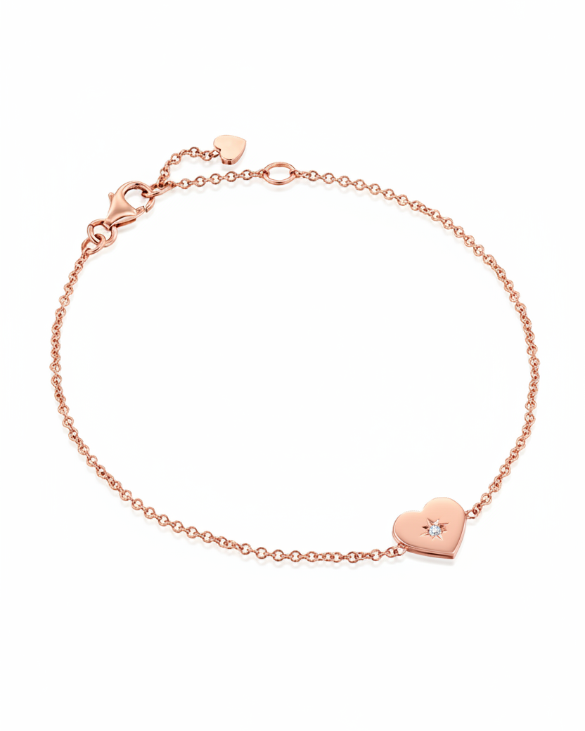 Heart Bracelet white diamond