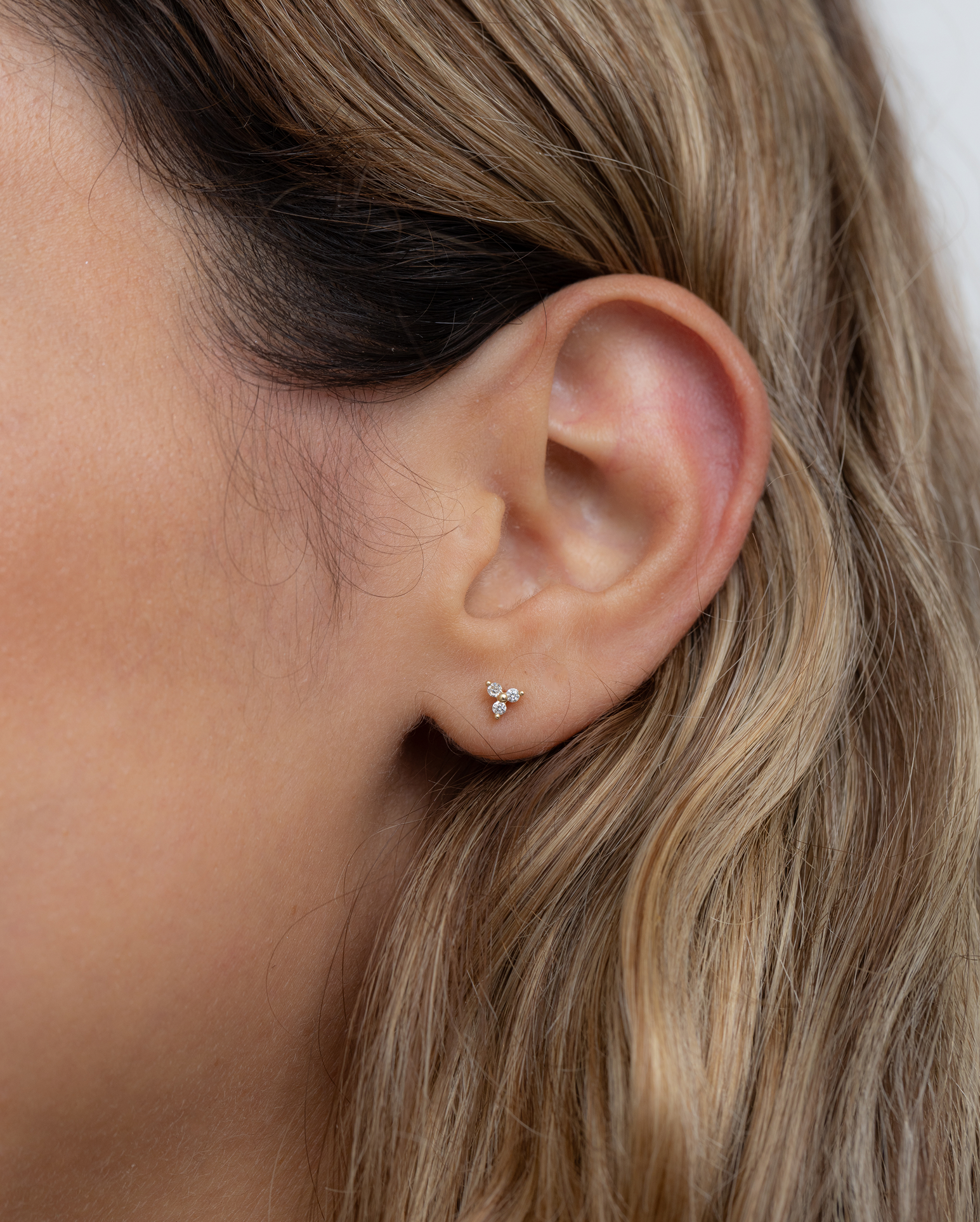 Mini Grace Earring With White Diamonds