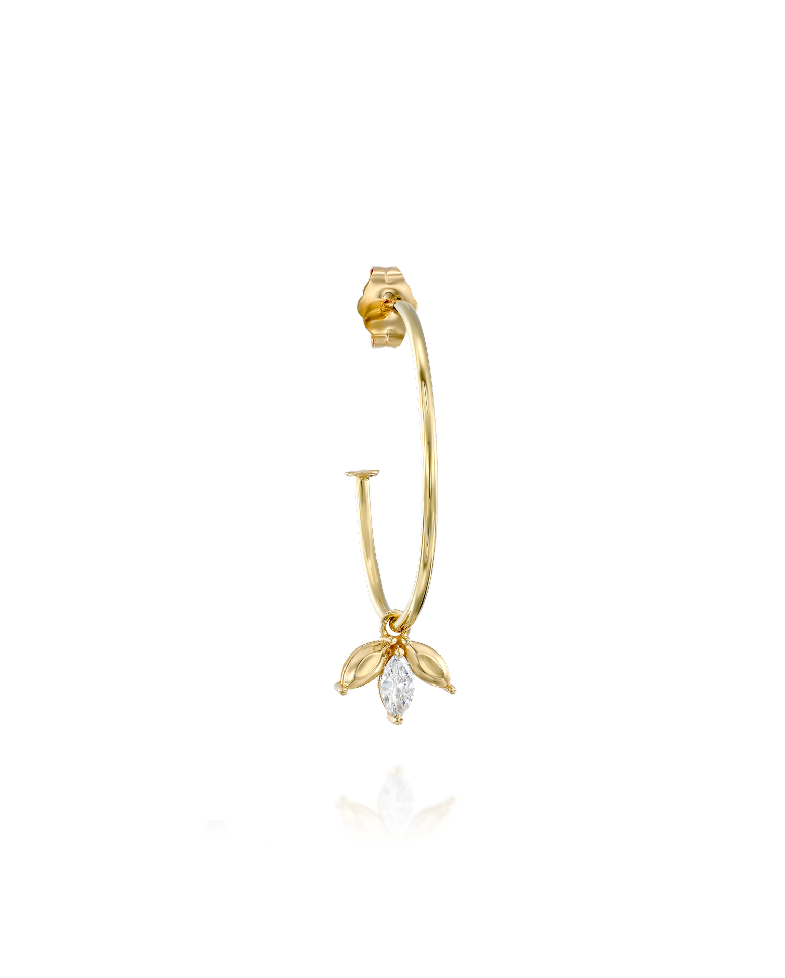 Du Barry Hoop Earring White Diamonds