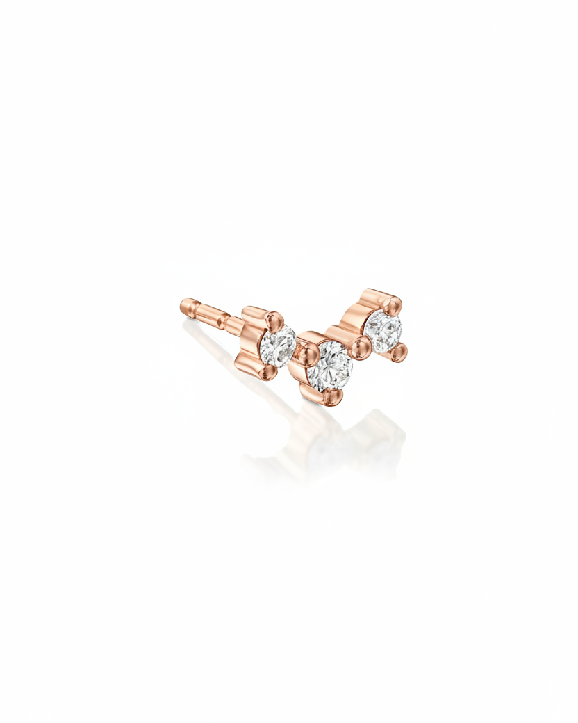 Frida White Diamond Earring