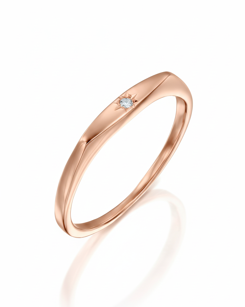 Jackie Gold Ring Star Setting Diamond