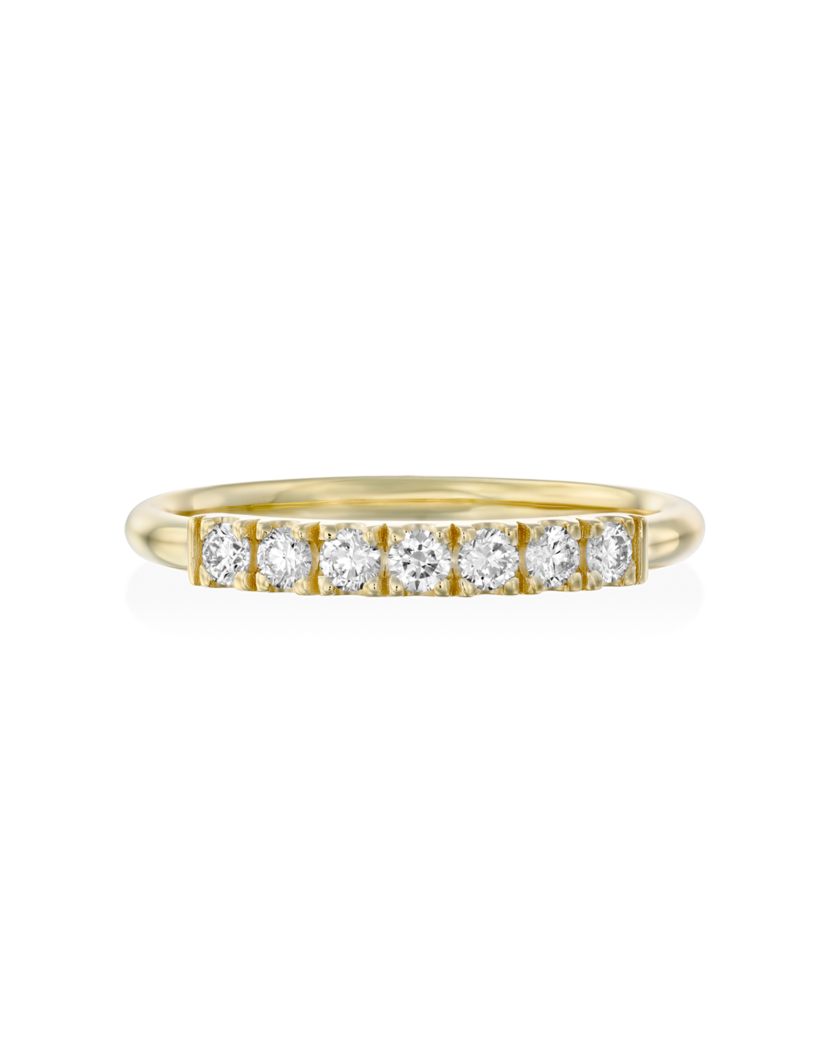 Candy Gold Ring 7 White Diamonds